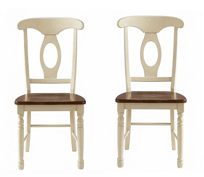 British Isles Napoleon Side Chair in Merlot/Buttermilk (Set of 2) BRIMB285K