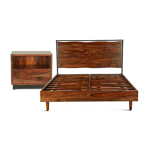 HTD Brisbane 2pcs Bedroom Set in Natural Sheesham