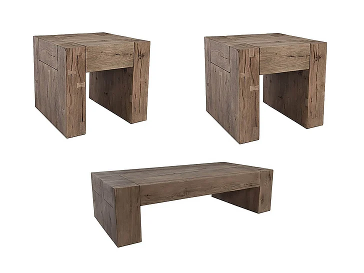Classic Home Bristol 3pc Occasional Set in Oak