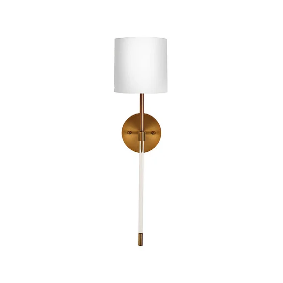 Worlds Away Bristow Acrylic Sconce in Antique Brass BRISTOW ABR