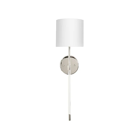 Worlds Away Bristow Acrylic Sconce in Nickel BRISTOW N CLOSEOUT