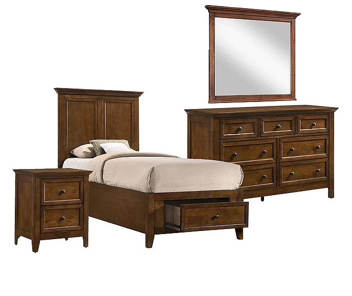 Intercon Furniture San Mateo Youth 4pc Bedroom Set in Tuscan
