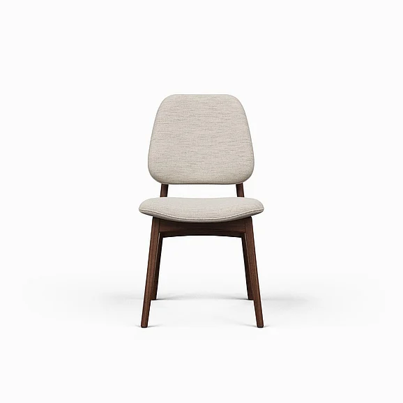 Urbia Modern Brazilian Ariel - Side Chair - Medley Ivory Upholstery - Nogal Frame BSM-208001-06 CLOSEOUT