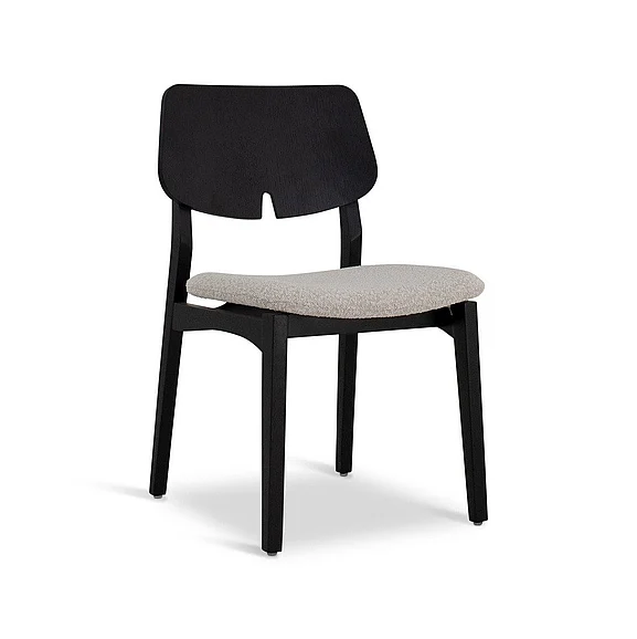 Urbia Modern Brazilian Beth - Side Chair - Bouclé Crafted Glaze Seat - Ebano Frame BSM-208059-04 CLOSEOUT