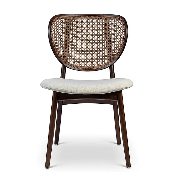 Urbia Joelma Dining Chair Nogal, Medley Ivory, Nogal Cane BSM-208090-04