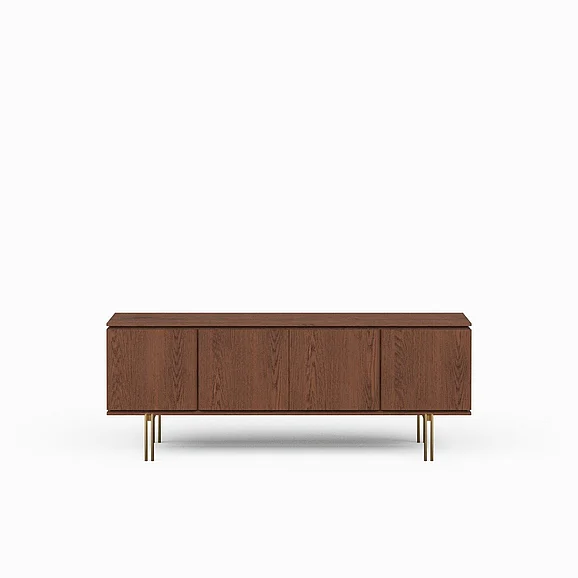 Urbia Modern Brazilian Marrocos - Buffet - Nogal Frame - Ouro Legs BSM-208129-04 CLOSEOUT
