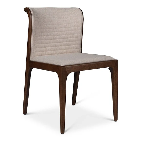 Urbia Modern Brazilian Eloa - Side Chair - Medley Ivory Seat - Nogal Frame BSM-208142-02 CLOSEOUT