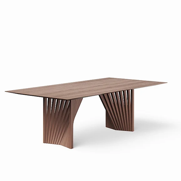 Urbia Modern Brazilian Laguna - Wooden Top Dining Table - Nogal Frame BSM-208223-06