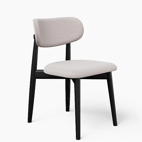 Urbia Modern Brazilian Lucia Side Chair - Harvest Jute Upholstery - Ebano Frame BSM-235188-02
