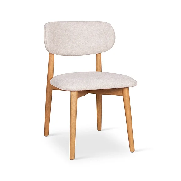 Urbia Modern Brazilian Lucia Side Chair - Harvest Natural Upholstery - Damasco Frame BSM-235188-04