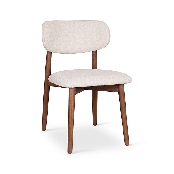 Urbia Modern Brazilian Lucia Side Chair - Harvest Natural Upholstery - Nogal Frame BSM-235188-06