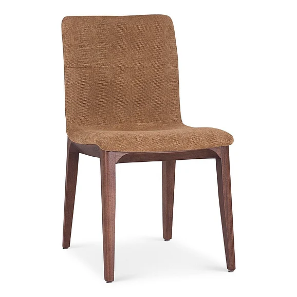 Urbia Modern Brazilian Godan Side Chair - Jackpot Terracotta Seat - Nogal Frame BSM-239955-06