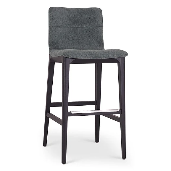 Urbia Modern Brazilian Godan Bar Stool - Jackpot Teal Seat - Ebano Frame BSM-239965-02