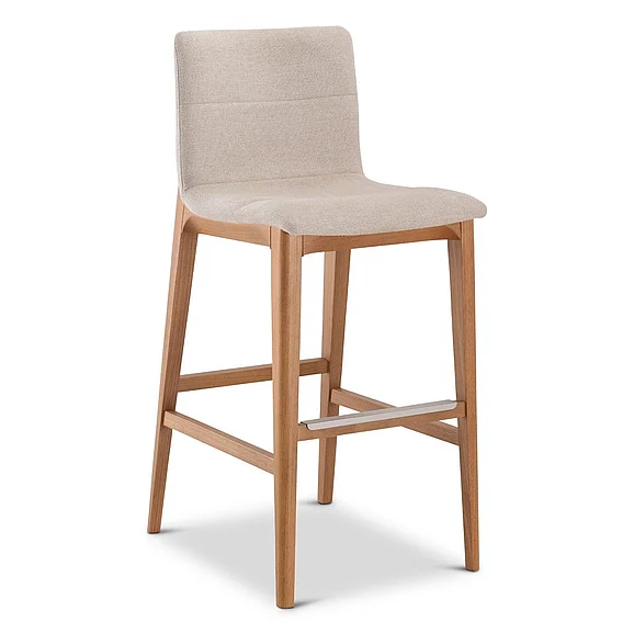 Urbia Modern Brazilian Godan Bar Stool - Harvest Natural Seat - Domasco Frame BSM-239965-04