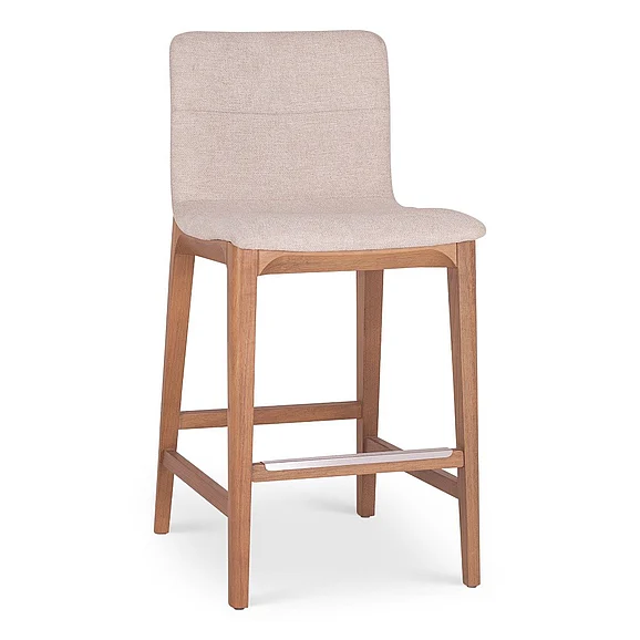 Urbia Modern Brazilian Godan Counter Stool - Harvest Natural Seat - Domasco Frame BSM-239971-04
