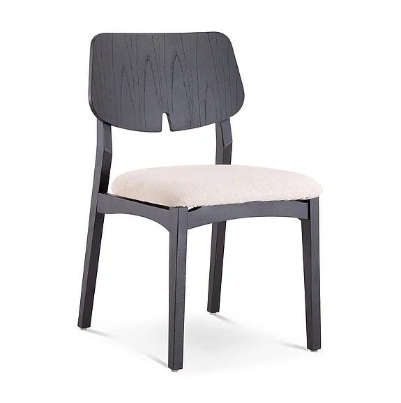 Urbia Modern Brazilian Beth - Side Chair - Medley Ivory Seat - Ebano Frame BSM-240405-14