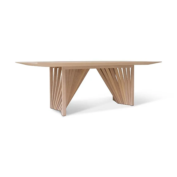 Urbia Modern Brazilian Laguna - Wooden Top Dining Table - Nevoa Frame BSM-208223-02