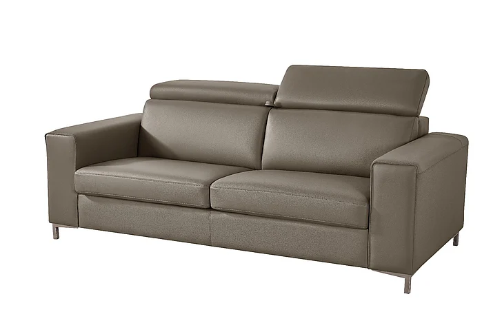 Klaussner Everyday Dormio Queen-Sized Leather Sleeper Sofa in Brown