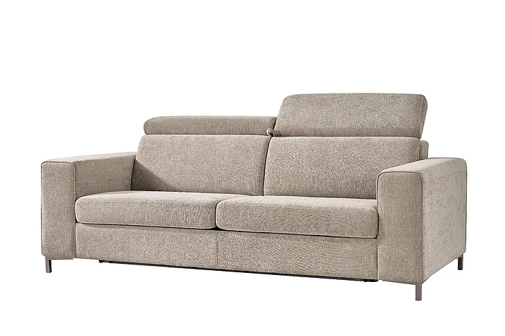 Klaussner Everyday Dormio Queen-Sized Fabric Sleeper Sofa in Light Brown