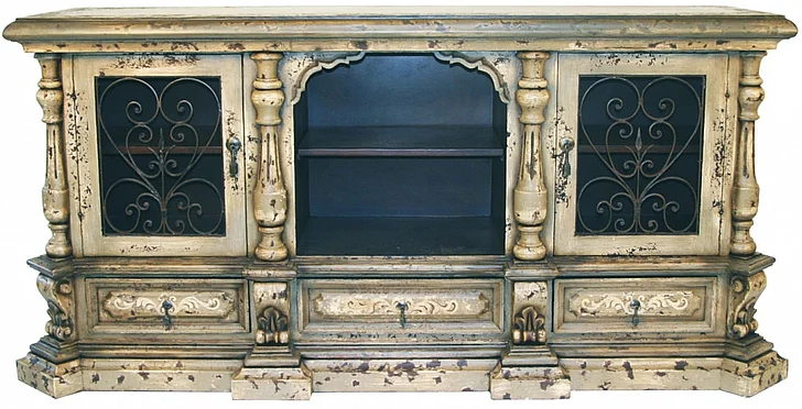 Peninsula Veneziano Buffet in Moss-Grey Crackled BU-028-0101