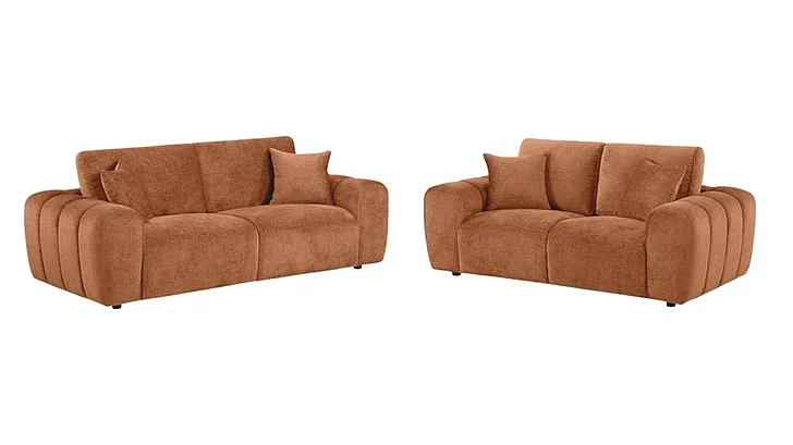 Coaster Burnett 2pc Living Room Set in Burnt Orange