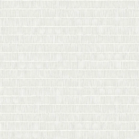 York Black and White Resource Library E40 Horizontal Hash Marks Wallpaper in White/Cream BW3812 (Double Roll) FedEx/UPS