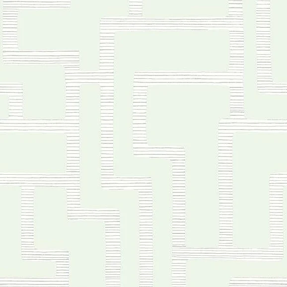 York Black and White Resource Library E40 Graphic Polyomino Wallpaper in Pearl BW3832 (Double Roll) FedEx/UPS