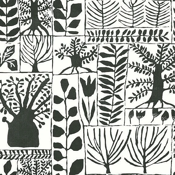 York Black and White Resource Library E40 Primitive Trees Wallpaper in Black/White BW3862 (Double Roll) FedEx/UPS