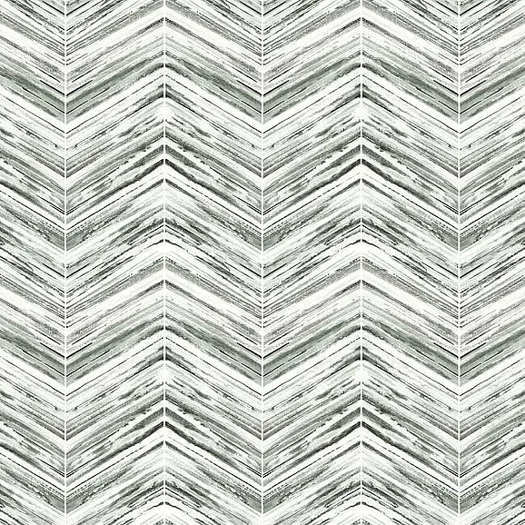 York Black and White Resource Library E40 Petite Watercolor Chevron Wallpaper in Black/White BW3911 (Double Roll) FedEx/UPS