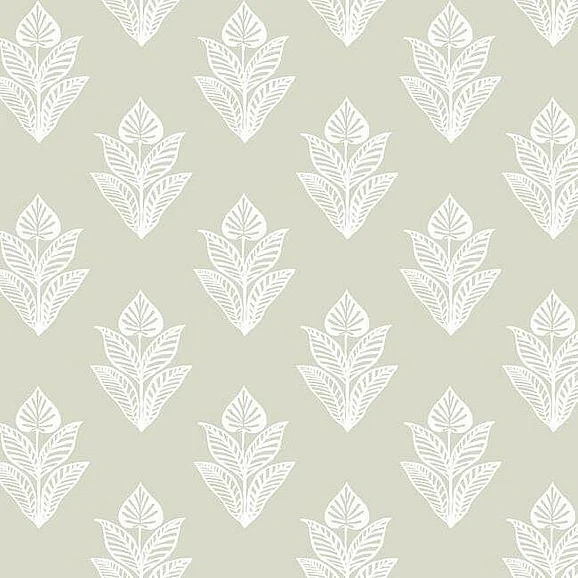York Black and White Resource Library E40 Lotus Motif Wallpaper in Cream/White BW3978 (Double Roll) FedEx/UPS