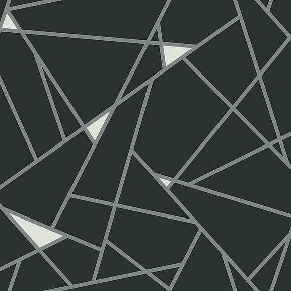 York Black and White Resource Library E40 Prismatic Wallpaper in Black/Silver BW3985 (Double Roll) FedEx/UPS