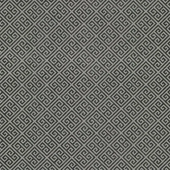 York Black and White Resource Library E40 Grecian Geometric Wallpaper in Silver/Black BW3993 (Double Roll) FedEx/UPS