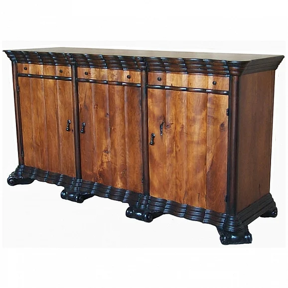 Galerias Arther Mezquite Wood Ondulated Buffet in C-07A/Monasterio