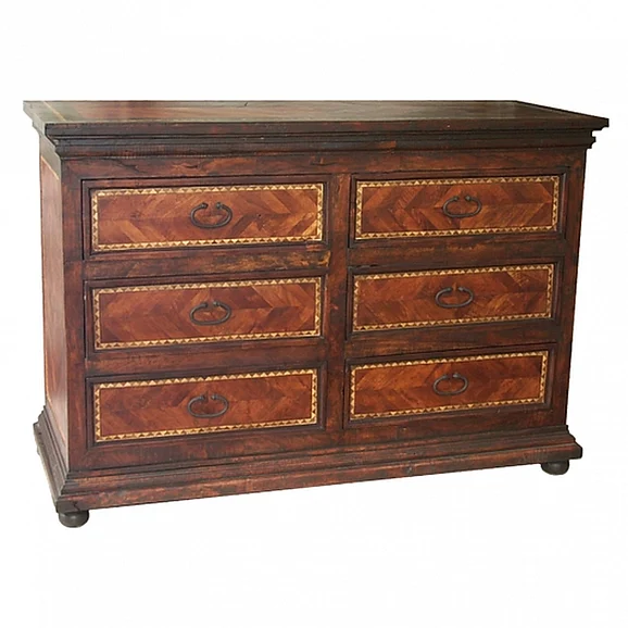 Galerias Arther Mezquite and Rosewood Chest with Marquetry in C-09/Pluma
