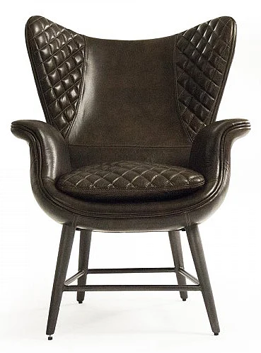Zentique Xaries Wingback Arm Chair in Brown C0096-1