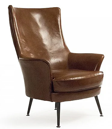 Zentique Henri Lounge Chair in Brown C0133-1