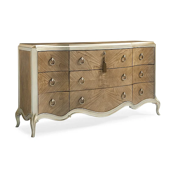 Caracole Furniture Fontainebleau Triple Dresser in Champagne Mist C063-419-032 CLOSEOUT