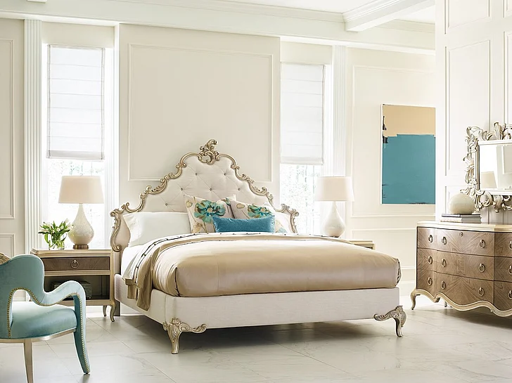 Caracole Furniture Fontainebleau 2pc King Bedroom Set in Effervescent