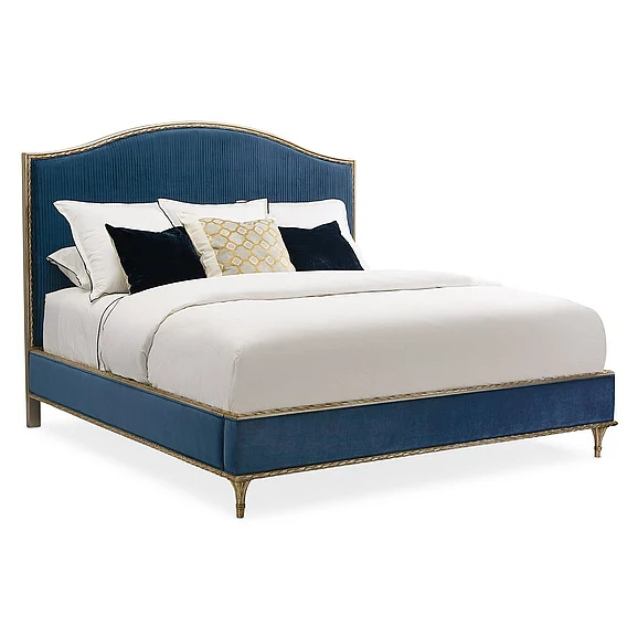 Caracole Furniture Fontainebleau King Upholstered Bed in Aglow C063-419-122
