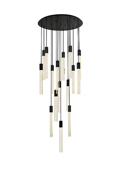 Elegant Weston 16 Lights Pendant in Black 2067G36BK