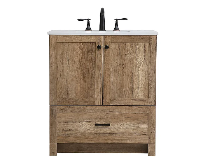 Elegant 30 In. Single Bathroom Vanity in Natural Oak VF2830NT