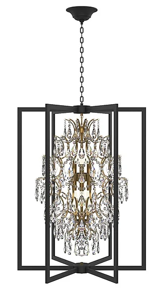 Vinci Lighting Amare Chandelier in Aged Brass/Black C10421-24AB/BK