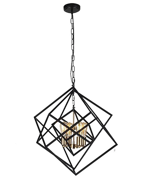 Vinci Lighting Galaxia Chandelier in Aged Brass/Black C1070-4AB/BK