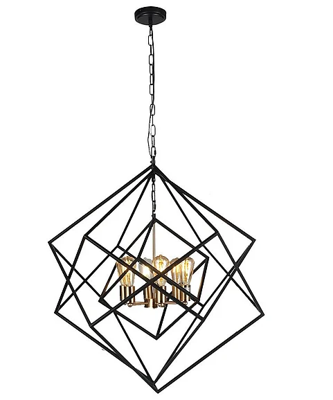 Vinci Lighting Galaxia Chandelier in Aged Brass/Black C1070-6AB/BK