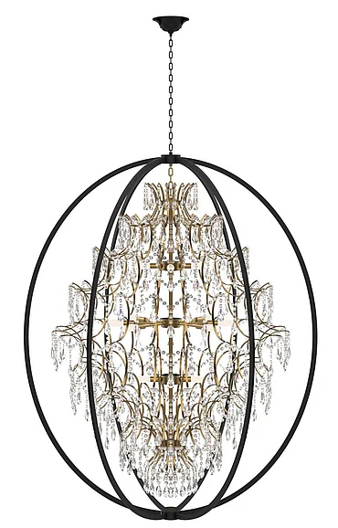 Vinci Lighting Bella Chandelier in Black C10821-48AB/BK