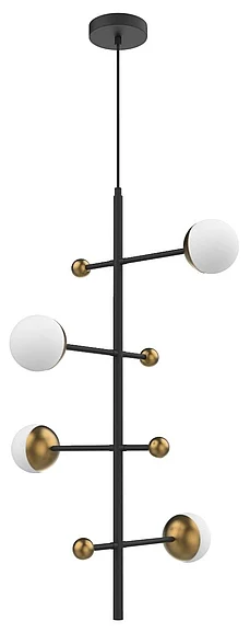 Vinci Lighting Pendants in Aged Brass/Black C1092-1AB/BK