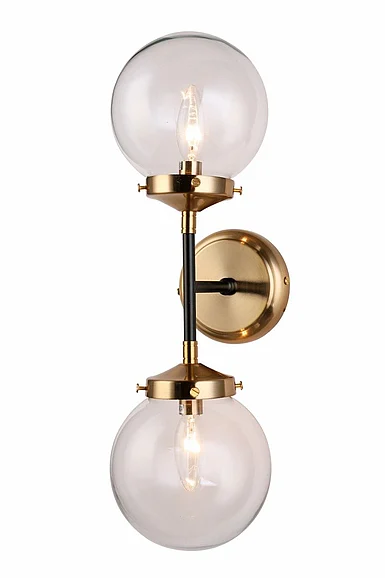 Vinci Lighting Wall Sconce in Aged Brass/Black WS1096-2AB/BKCL