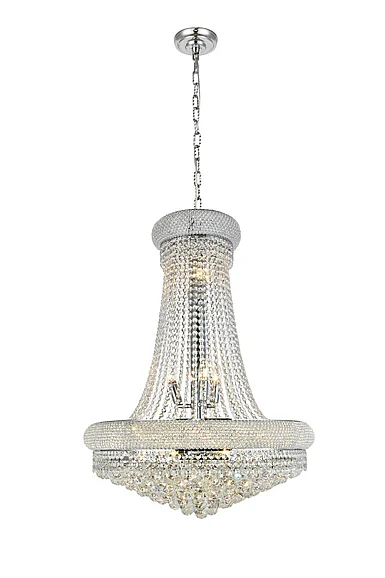 Elegant Primo 14 Light Chrome Chandelier Clear Royal Cut Crystal V1800D28C/RC