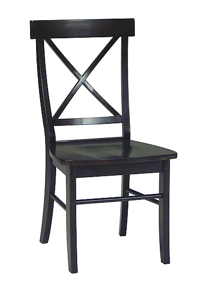John Thomas Dining Essentials X-Back Side Chair in Espresso & Almond C12-613B