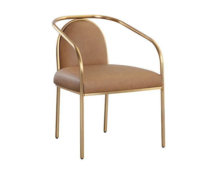 SUNPAN Cicero Dining Armchair - Milliken Cognac 111237 PROMO